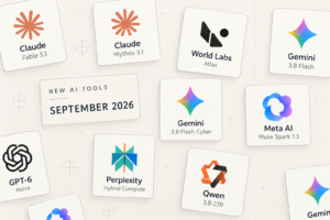 new AI tools released September 2026 lineup graphic